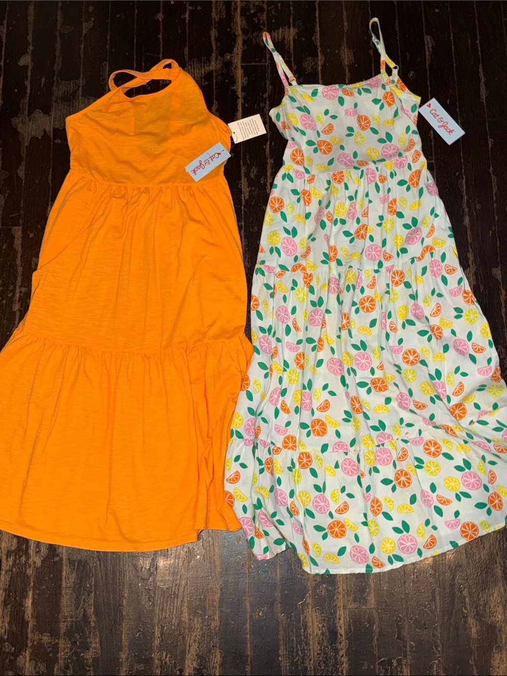 Cat & Jack Bright Orange Halter Dress